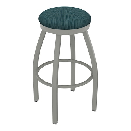 Holland Bar Stool Co 25" Swivel Counter Stool, Nickel Finish, Graph Tidal Seat 80225AN022